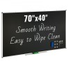 Black Board, 70 x 40 inch Large Chalkboard with Aluminum Frame, Black Boards Dry Erase Includes 1 Magnetic Erase & 3 Dry Erase