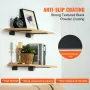 Shelf Bracket, 10”L x 4”W x 1.6”H, 6 Pcs Heavy Duty Floating Shelf Brackets, Brackets for Shelves, 5mm Thick Matte Black L Shelf