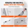 Drywall Skimming Kit, Handle + Fixator Smoothing Knife Accessory, Professional Skim Coat Tools For Drywall, Wipe/Drywall Knife, 