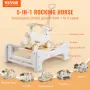 5 I 1 Rocking Horse for småbørn 1-3 år, baby gyngende hest med