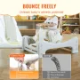 5 in 1 Rocking Horse for Toddlers 1-3 Years, Baby Rocking Horse with Trampoline, Detachable Balance Board, Push Handle and 4 Smo