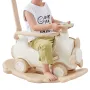 5 in 1 Rocking Horse for Toddlers 1-3 Years, Baby Rocking Horse with Trampoline, Detachable Balance Board, Push Handle and 4 Smo