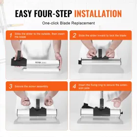 Kommerciel fransk yngelskærer med 4 udskiftningsblad, 1/4â € ³ og 3/8â € ³ Blade Easy Dicer Chopper, 6-Wedge Slicer og 6-Wedge