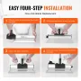 Drywall Skimming Blade Set, 10/16/24/32/40 in (25.4/40.6/61/81.3/101.6 cm) Skimming Blades + 34-81.6 in/86.4 - 207 cm Extension 