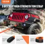 Heavy Duty Tow Strap Recovery Kit 3" x 30 ft (MBS-36,000 lbs) Tree Saver Winch Strap, Triple Reinforced Loop & Protective Sleeve