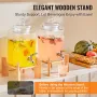 Beverage Dispenser, 1.5 Gallon Drink Dispensers for Parties, Glass Juice Dispenser with Stand, Stainless Steel Spigot, Iced Tea 