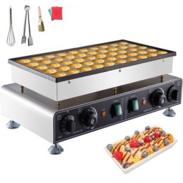Waffle Pancake Machine 50pcs Waffle Pancake Maker 1600W Poffertje Mini Dutch Pancake Baker Maker Electric Machine 1.8 Inch