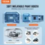 Inflatable Paint Booth, 29.5 x 15.7 x 11.8 ft/9 x 4.8 x 3.6 m Inflatable Spray Booth, with 950W+750W Powerful Blowers and Air Fi