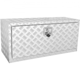 Underbody Truck Box, 36"Ã—17"Ã—18" Pickup Storage Box, Heavy Duty Aluminum Diamond Plate Tool Box with Lock and Keys, Waterproof
