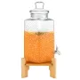 Beverage Dispenser, 2.5 Gallon Drink Dispensers for Parties, Glass Juice Dispenser with Stand, Stainless Steel Spigot, Iced Tea 