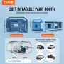 Inflatable Paint Booth, 27.9 x 15.7 x 10.8 ft Inflatable Spray Booth, with 950W+750W Powerful Blowers and Air Filter System, Por