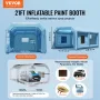 Inflatable Paint Booth, 21 x 13.5 x 9.8 ft/6.4 x 4.1 x 3 m Inflatable Spray Booth, with 1100W Powerful Blower and Air Filter Sys