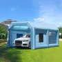 Inflatable Paint Booth, 21 x 13.5 x 9.8 ft/6.4 x 4.1 x 3 m Inflatable Spray Booth, with 1100W Powerful Blower and Air Filter Sys