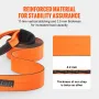 Recovery Tow Strap 4" x 30'/10.2 cm x 9.1 m, 46,500 lbs/21,099 kg Break Strength, Triple Reinforced Loop Straps, Tree Saver, Off