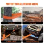 Recovery Tow Strap 4" x 30'/10.2 cm x 9.1 m, 46,500 lbs/21,099 kg Break Strength, Triple Reinforced Loop Straps, Tree Saver, Off