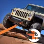 Recovery Tow Strap 4" x 30'/10.2 cm x 9.1 m, 46,500 lbs/21,099 kg Break Strength, Triple Reinforced Loop Straps, Tree Saver, Off