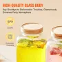 Beverage Dispenser, 1 Gallon Drink Dispensers for Parties, Glass Juice Dispenser with Stand, Stainless Steel Spigot, Iced Tea Le