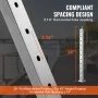 Cable Railing Post, 36" x 1" x 2" Steel Horizontal Hole Deck Railing Post, 11 Pre-Drilled Holes, SUS304 Stainless Steel Cable Ra