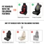 Seat Covers, Universal Car Seat Covers Front Seats, 6pcs Faux Leather Seat Cover, Full Enclosed Design, Detachable Headrest and 