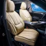 Seat Covers, Universal Car Seat Covers Front Seats, 6pcs Faux Leather Seat Cover, Full Enclosed Design, Detachable Headrest and 