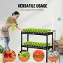 Hydroponics Growing System, 72 Sites 2 Layers, Dark Grey PVC Pipes Hydroponic Grow Kit with Water Pump, Timer, Baskets and Spong