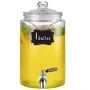 Beverage Dispenser, 1 Gallon Drink Dispensers for Parties, Glass Juice Dispenser with Stainless Steel Spigot, Iced Tea Lemonade 