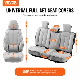 Seat Covers, Universal Car Seat Covers Full Set Seats, Front and Rear Seat, 13pcs Faux Leather Seat Cover, Full Enclosed