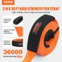 Polyester Heavy Duty Tow Strap Recovery Kit 3" x 30 ft/7.6 cm x 9.1 m (MBS-36,000 lbs/16,329 kg) Winch Strap, Triple Reinforced 