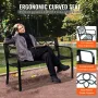 Outdoor Bench, 50 inches Metal Garden Bench for Outdoors, 550 lbs Load Capacity Bench, Outdoor Garden Park Bench with Backrest a