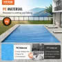 Solar Pool Cover, 28 x 14 ft Rectangle Solar Blanket for Pools, Inground Above Ground Swimming Pool Solar Cover, 16 mil Solar Co