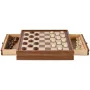 Solid Wood Chess Set, 15 tommer 2-i-1 Chess Checkers Game Set