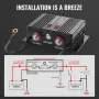250 AMP Dual Battery Smart Isolator, 12V/24V, Universal VSR Voltage Sensitive Relay Battery Isolator Intelligent with LCD Screen