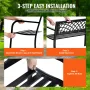 Outdoor Bench, 46 inches Metal Garden Bench for Outdoors, 480 lbs Load Capacity Bench, Outdoor Garden Park Bench with Backrest a