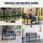 Outdoor Bench, 46 inches Metal Garden Bench for Outdoors, 480 lbs Load Capacity Bench, Outdoor Garden Park Bench with Backrest a