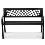 Outdoor Bench, 46 inches Metal Garden Bench for Outdoors, 480 lbs Load Capacity Bench, Outdoor Garden Park Bench with Backrest a