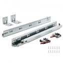 6 par på 457,2 mm skuffe Bund side Mount Rails, Heavy Duty Full Ball Bearing Extension Steel Track, Soft-Close Sougiseless