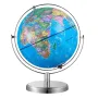 Lyseret World Globe med Stand Educational 9 in/228,6 mm