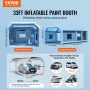 Inflatable Paint Booth, 32.8 x 21 x 14.8 ft/10 x 6.4 x 4.5 m Inflatable Spray Booth, with 1100W+750W Powerful Blowers and Air Fi