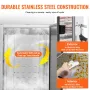 Commercial Freezer 20.12 Cu.ft, Reach In Upright Freezer Single Door, Auto-Defrost Stainless Steel Reach-in Freezer with 3 Adjus