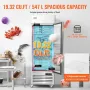 Commercial Freezer 20.12 Cu.ft, Reach In Upright Freezer Single Door, Auto-Defrost Stainless Steel Reach-in Freezer with 3 Adjus