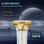 Spin Down Filter, 40 Micron + 30 Micron Fine Filtration, Whole House Sediment Filter for Well Water, 3/4"(1.9 cm) G-F + 1"(2.5 c