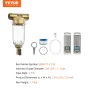 Spin Down Filter, 40 Micron + 30 Micron Fine Filtration, Whole House Sediment Filter for Well Water, 3/4"(1.9 cm) G-F + 1"(2.5 c
