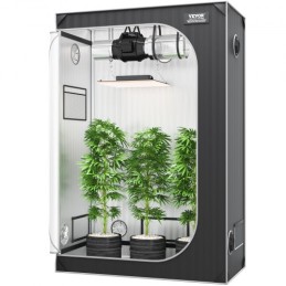 2x4 Grow Tent, 48 '' x 24 '' x 72 '', Høj reflekterende 2000d Mylar Hydroponic Growing Tent med observationsvindue,