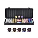 Poker Chip Set, 500-Piece Poker Set, Complete Poker Playing Game Set with Carrying  Case, Heavyweight 14 Gram Casino Clay