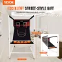 Arcade Cage Basketball Game, 2 Player Indoor Basketball Game, Home Dual Shot Sport with 5 Balls, 8 Game Modes, Electronic Scoreb