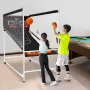 Indendørs dobbelt skud basketball arkade spil jern bur 2