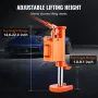 Hydraulic Toe Jack, 5 Ton On Toe Toe Jack Lift, 10 Ton On Top Lift Capacity Machine Jack, 1.0-9.1 in Toe Height, 14.6-22.4 in To
