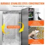 Commercial Refrigerator 38.83 Cu.ft, Reach In Upright Refrigerator 2 Doors, Auto-Defrost Stainless Steel Reach-in Refrigerator w