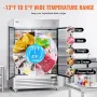 Commercial Freezer 38.83 Cu.ft, Reach In Upright Freezer 2 Doors, Auto-Defrost Stainless Steel Reach-in Freezer with 6