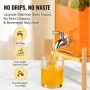 Beverage Dispenser, 1.5 Gallon/5.5 L Drink Dispensers for Parties, Glass Juice Dispenser with Stand, Stainless Steel Spigot, Ice